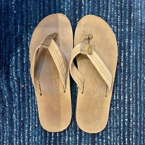 Rainbow Sandals Tan Flip Flops